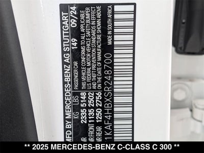 2025 Mercedes-Benz C 300 C 300