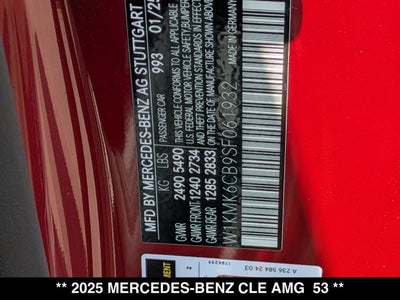 2025 Mercedes-Benz AMG® CLE 53 AMG® CLE 53