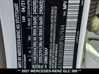 2021 Mercedes-Benz GLC 300 GLC 300