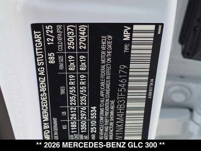 2026 Mercedes-Benz GLC 300 GLC 300