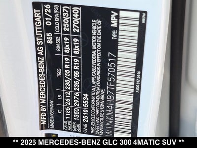 2026 Mercedes-Benz GLC 300 GLC 300