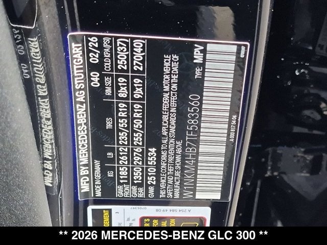 2026 Mercedes-Benz GLC 300 GLC 300