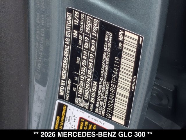2026 Mercedes-Benz GLC 300 GLC 300
