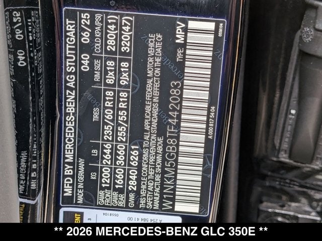 2026 Mercedes-Benz GLC GLC 350e