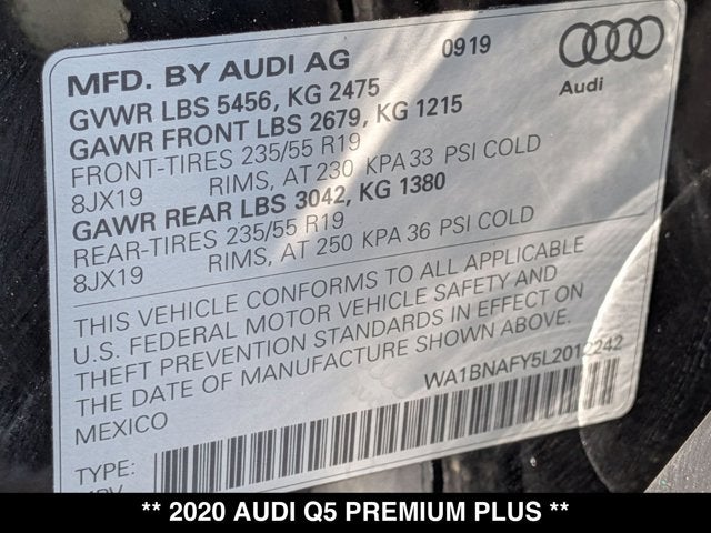 2020 Audi Q5 Premium Plus