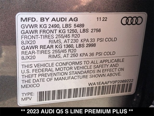 2023 Audi Q5 S line Premium Plus