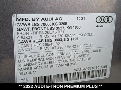 2022 Audi e-tron Premium Plus