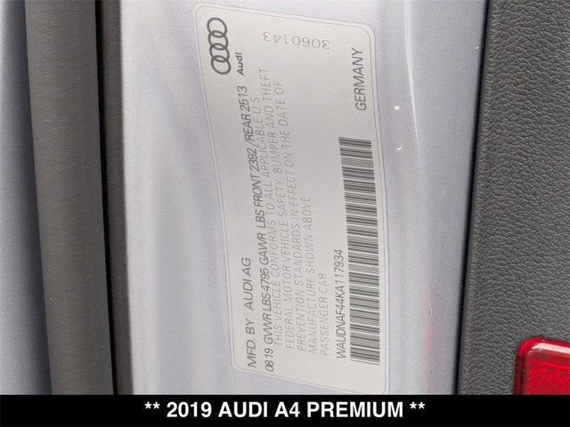 2019 Audi A4 Premium