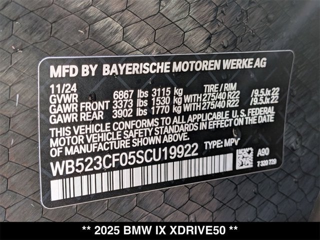 2025 BMW iX xDrive50