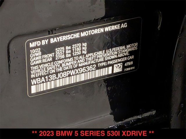 2023 BMW 5 Series 530i xDrive