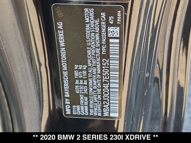 2020 BMW 2 Series 230i xDrive