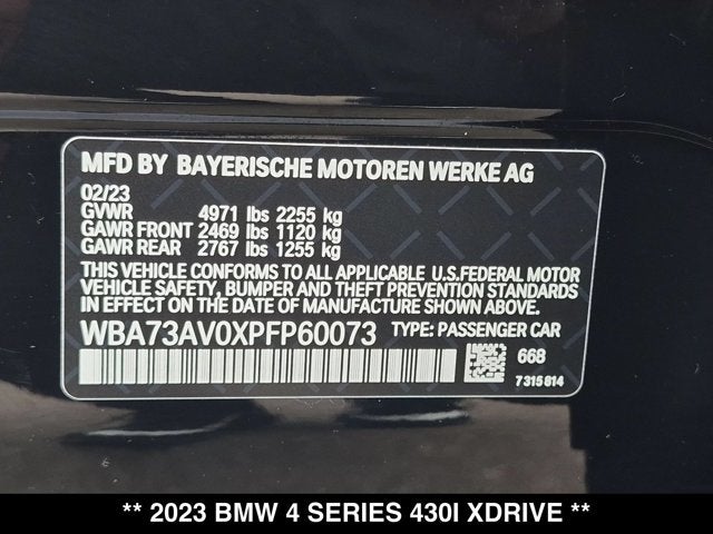 2023 BMW 4 Series 430i xDrive