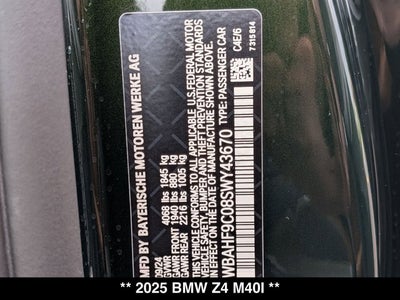 2025 BMW Z4 M40i