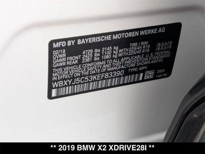 2019 BMW X2 xDrive28i