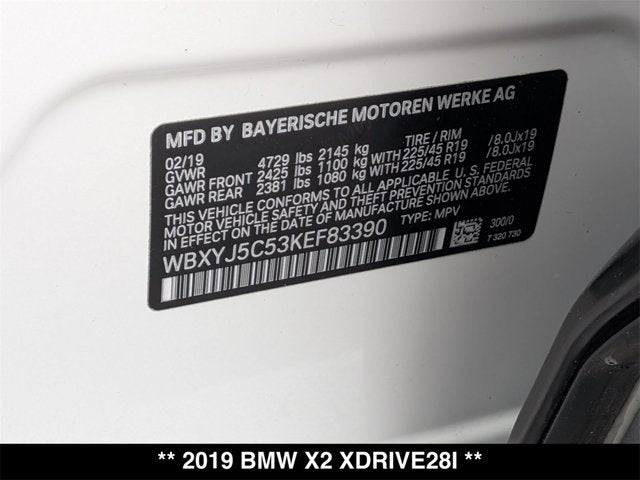 2019 BMW X2 xDrive28i