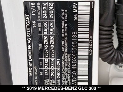 2019 Mercedes-Benz GLC 300 GLC 300