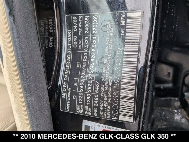 2010 Mercedes-Benz GLK 350 GLK 350