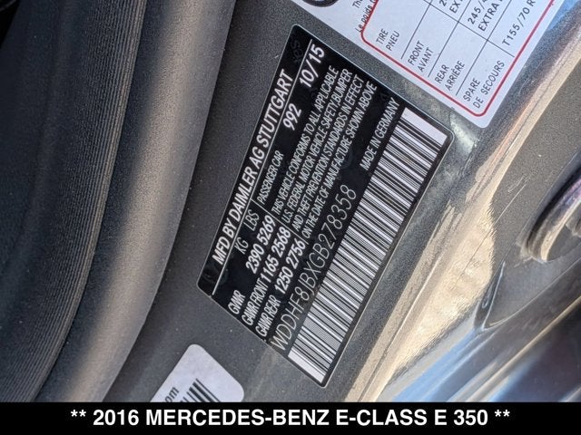 2016 Mercedes-Benz E 350 E 350