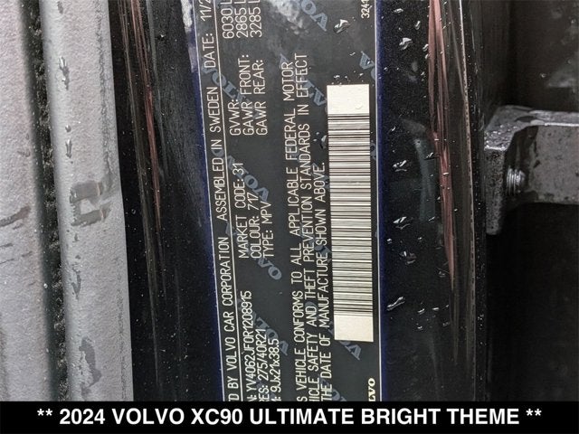 2024 Volvo XC90 Ultimate Bright Theme