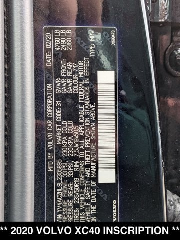 2020 Volvo XC40 Inscription