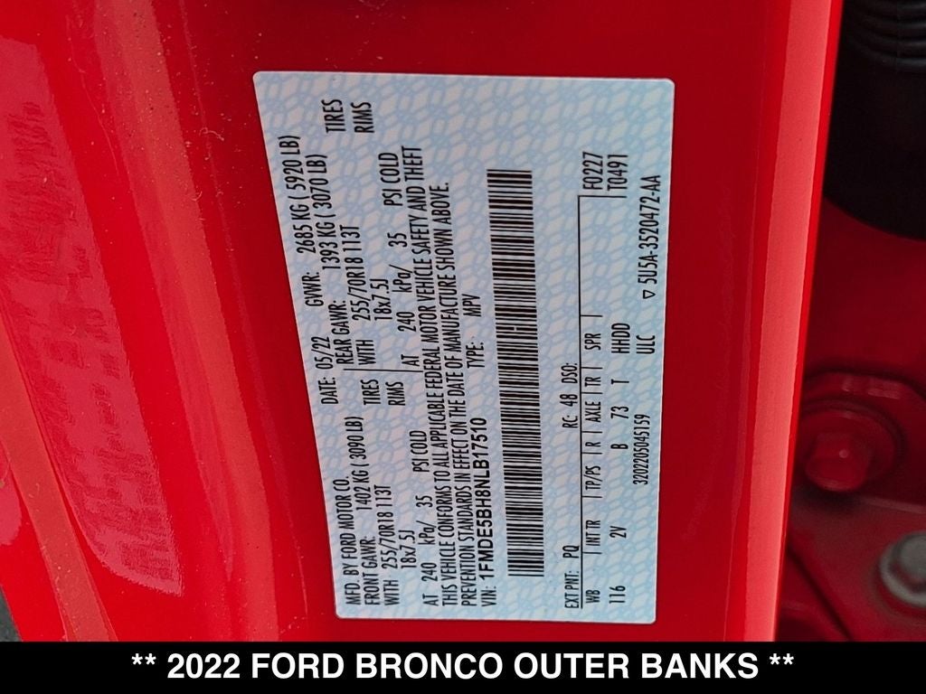 2022 Ford Bronco Outer Banks