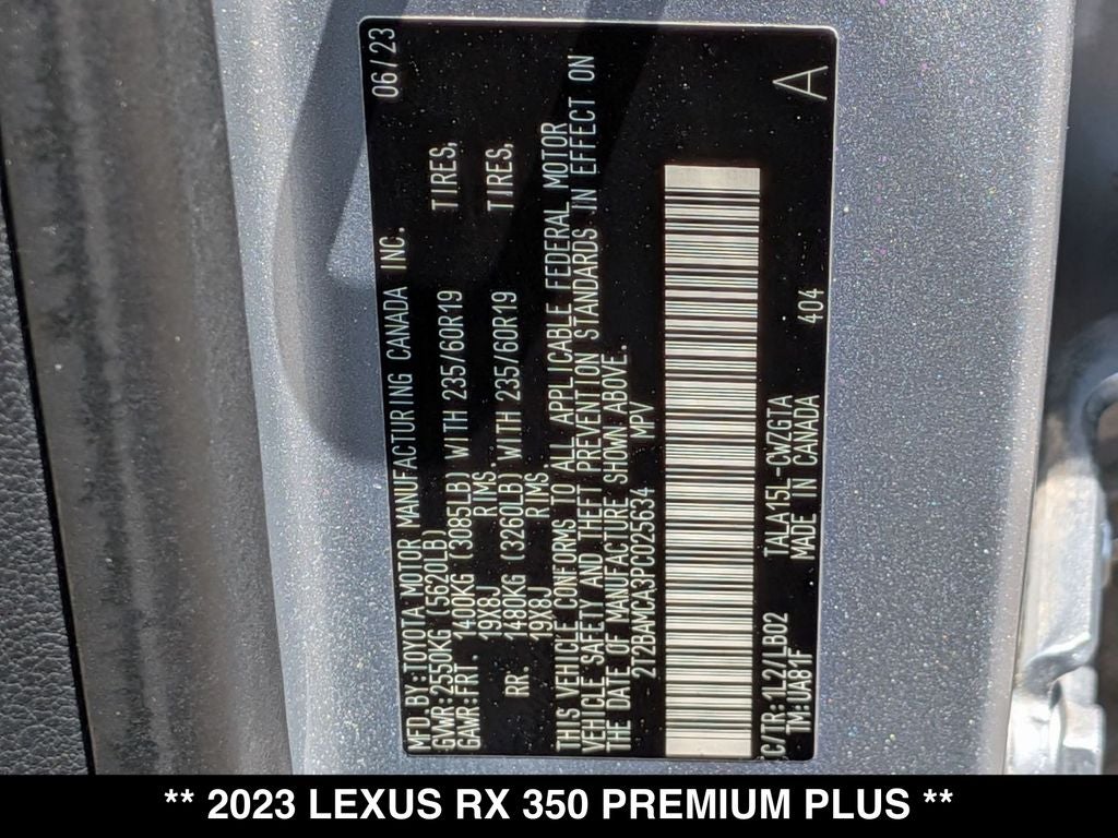 2023 Lexus RX 350 Premium Plus