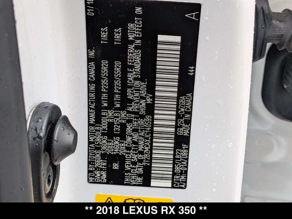 2018 Lexus RX 350