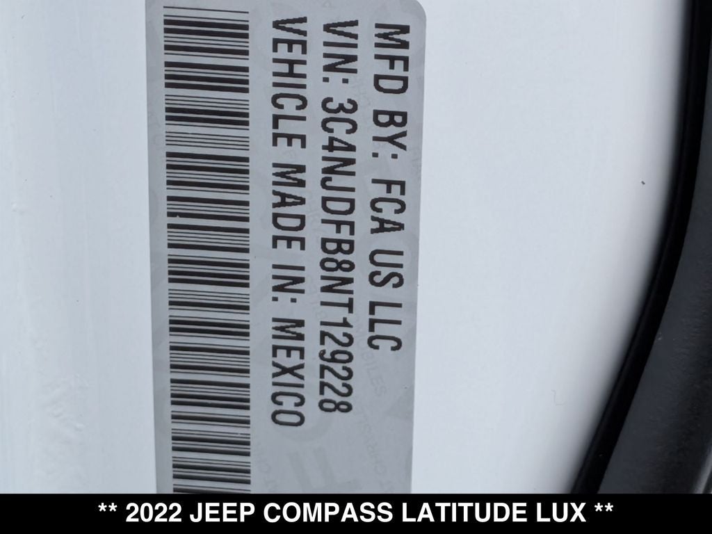 2022 Jeep Compass Latitude Lux