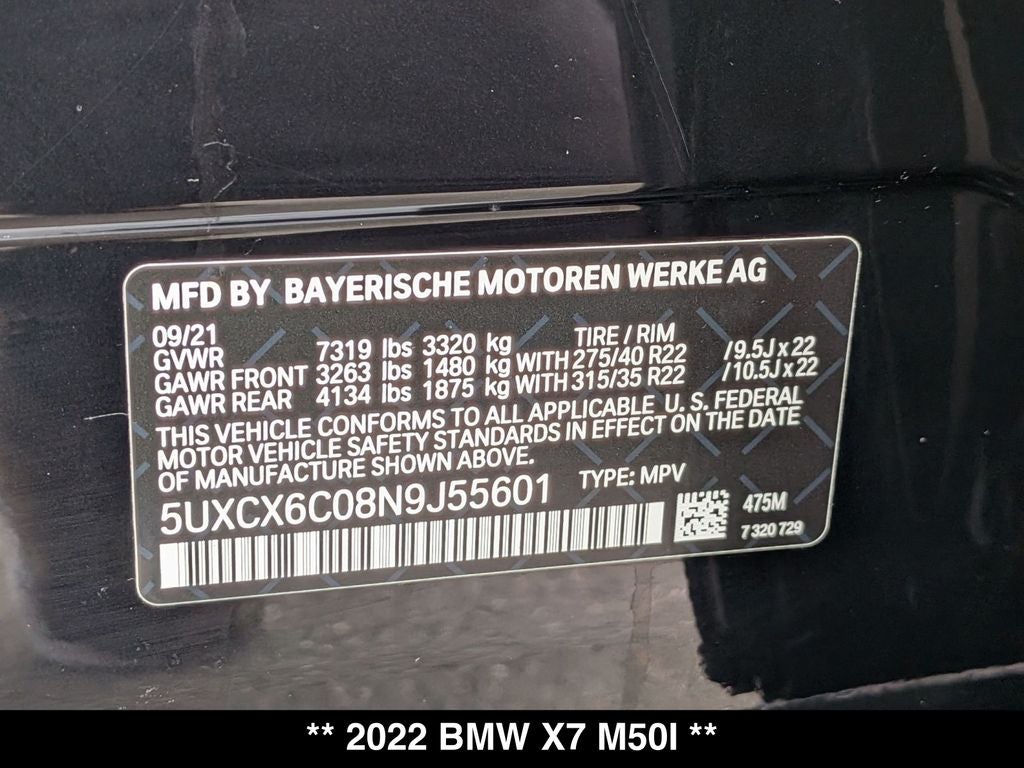 2022 BMW X7 M50i