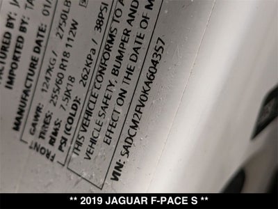 2019 Jaguar F-PACE S