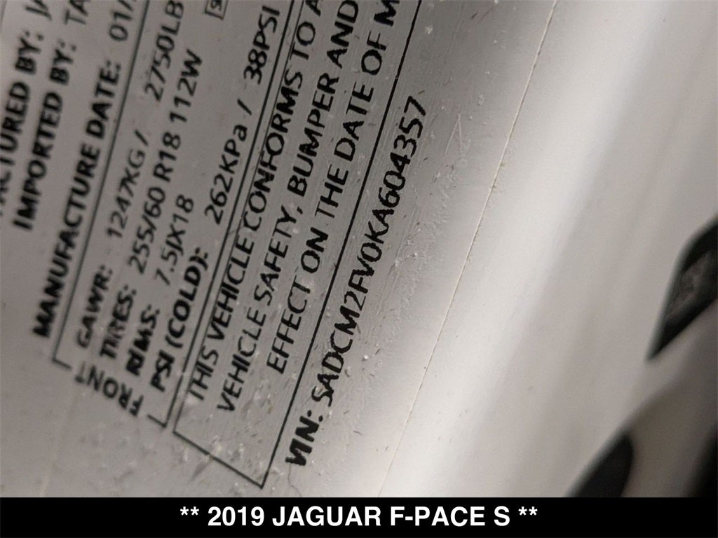 2019 Jaguar F-PACE S