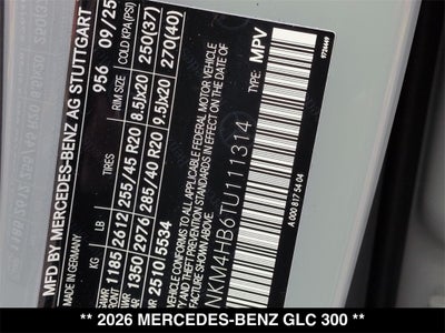 2026 Mercedes-Benz GLC GLC 300 4MATIC®