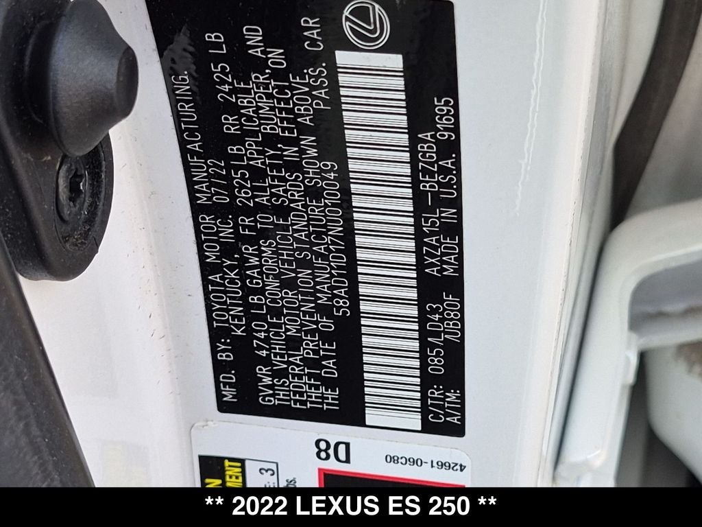 2022 Lexus ES 250