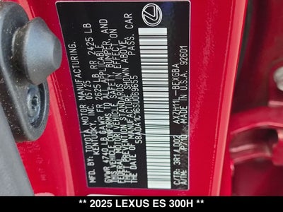 2025 Lexus ES 300h