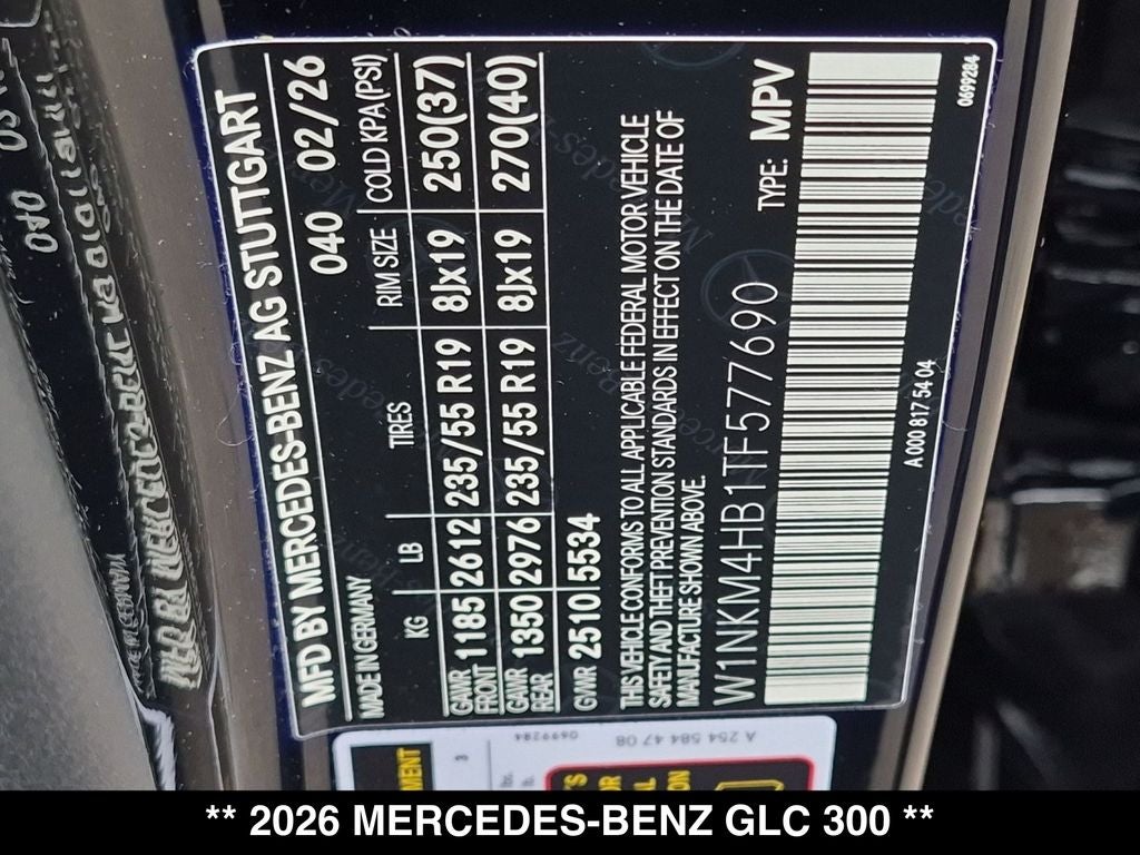 2026 Mercedes-Benz GLC GLC 300 4MATIC®