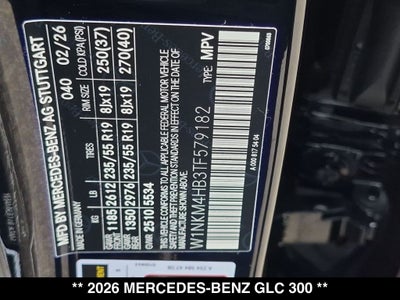 2026 Mercedes-Benz GLC GLC 300 4MATIC®
