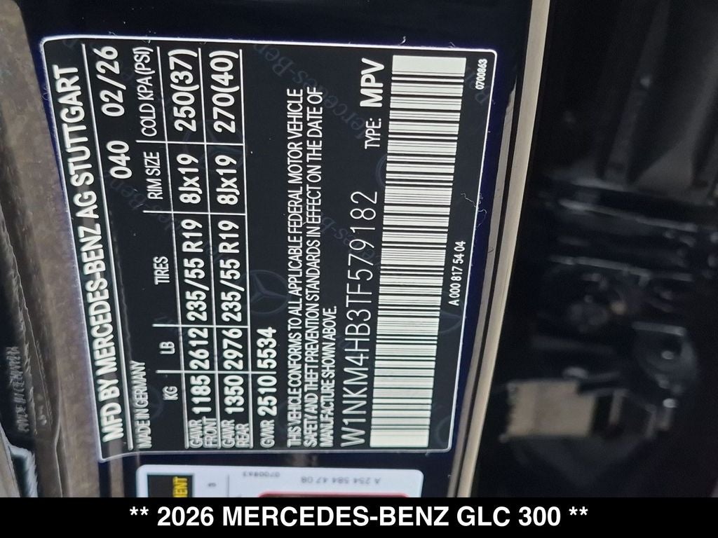 2026 Mercedes-Benz GLC GLC 300 4MATIC®