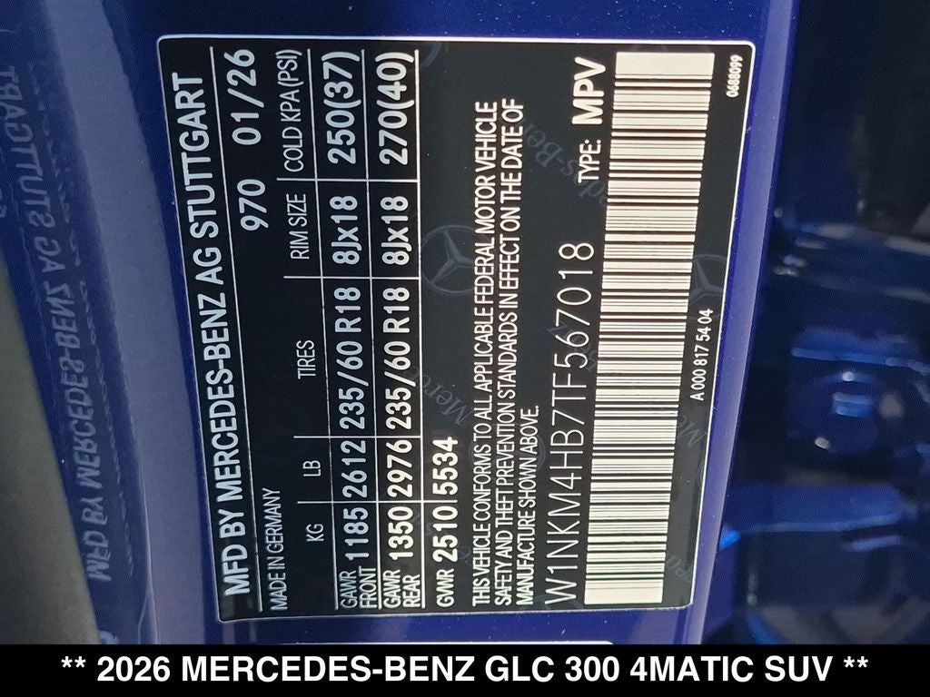 2026 Mercedes-Benz GLC GLC 300 4MATIC®