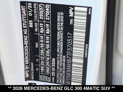 2026 Mercedes-Benz GLC GLC 300 4MATIC®