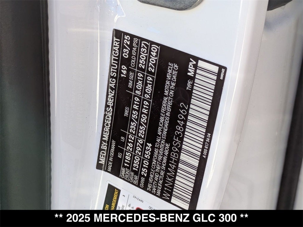 2025 Mercedes-Benz GLC GLC 300 4MATIC®