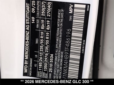 2026 Mercedes-Benz GLC GLC 300 4MATIC®