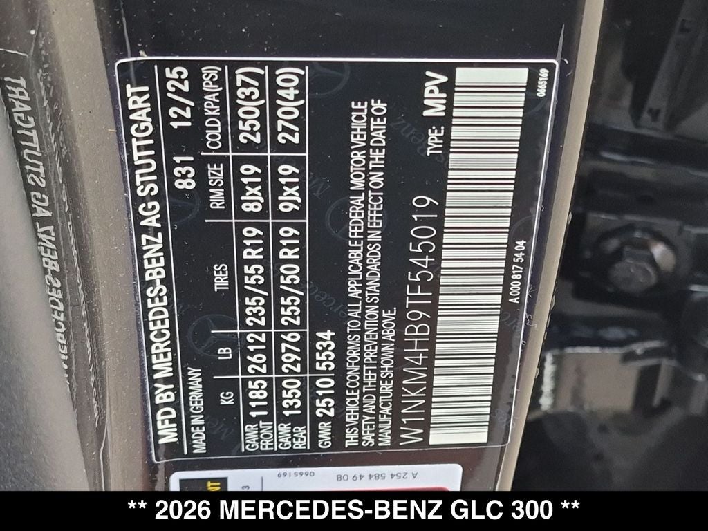 2026 Mercedes-Benz GLC GLC 300 4MATIC®