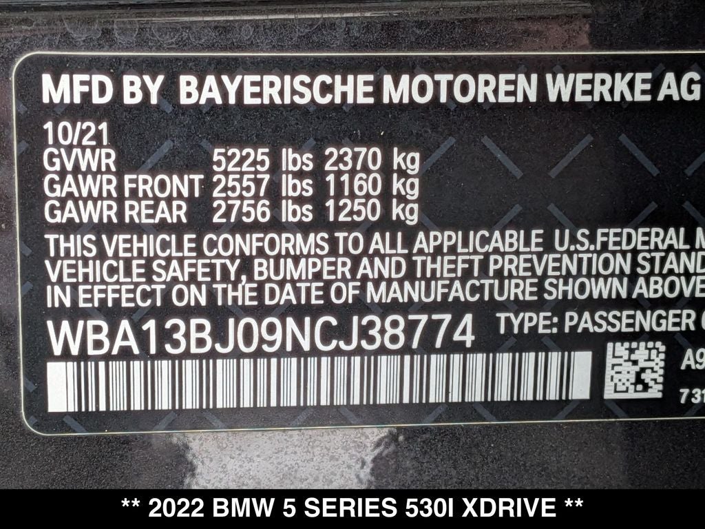 2022 BMW 530i xDrive 530i xDrive
