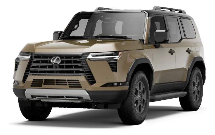2027 Lexus GX 550 Overtrail shown in Earth with Black Onyx roof